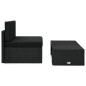 vidaXL Juego de muebles de jardín 2 piezas ratán sintético negro vidaXL Juego de muebles de jardín 2 piezas ratán sintético negro