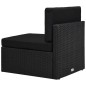 vidaXL Juego de muebles de jardín 2 piezas ratán sintético negro vidaXL Juego de muebles de jardín 2 piezas ratán sintético negro