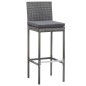vidaXL Set muebles bar jardín 7 piezas y cojines ratán sintético gris vidaXL Set muebles bar jardín 7 piezas y cojines ratán sintético gris