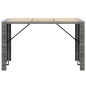 vidaXL Set muebles bar jardín 7 piezas y cojines ratán sintético gris vidaXL Set muebles bar jardín 7 piezas y cojines ratán sintético gris