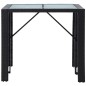 vidaXL Mesa y sillas de bar jardín 5 pzas ratán sintético vidrio negro vidaXL Mesa y sillas de bar jardín 5 pzas ratán sintético vidrio negro