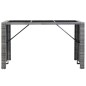vidaXL Mesa y sillas de bar jardín 7 pzas cojines ratán sintético gris vidaXL Mesa y sillas de bar jardín 7 pzas cojines ratán sintético gris