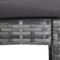vidaXL Mesa y sillas de bar jardín 7 pzas cojines ratán sintético gris vidaXL Mesa y sillas de bar jardín 7 pzas cojines ratán sintético gris