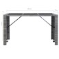 vidaXL Mesa y sillas de bar jardín 7 pzas cojines ratán sintético gris vidaXL Mesa y sillas de bar jardín 7 pzas cojines ratán sintético gris
