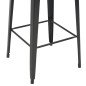 vidaXL Conjunto de mesa alta y taburetes 3 piezas acero negro 