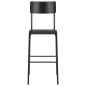 vidaXL Conjunto de mesa alta y taburetes 3 piezas acero negro 