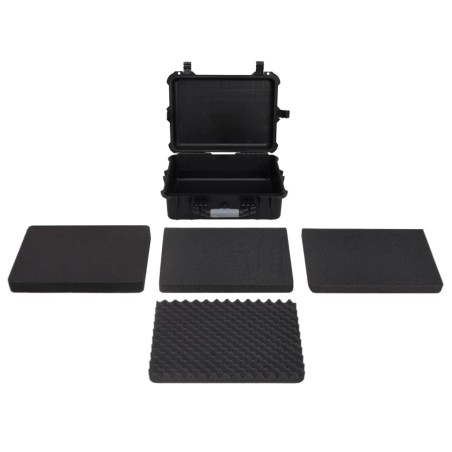 vidaXL Maletín portátil de vuelo PP negro 52x40x19 cm