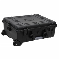 vidaXL Maletín de vuelo con ruedas PP negro 63x50x23 cm