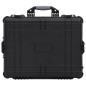vidaXL Maletín de vuelo con ruedas PP negro 63x50x23 cm