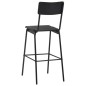 vidaXL Conjunto de mesa alta y taburetes 3 piezas acero negro 