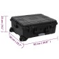vidaXL Maletín de vuelo con ruedas PP negro 63x50x23 cm