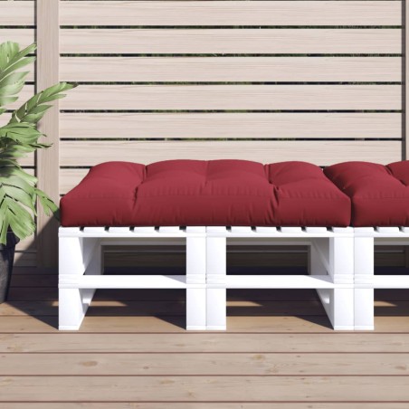 vidaXL Cojín para muebles de palets tela rojo tinto 120x80x12 cm
