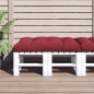 vidaXL Cojín para muebles de palets tela rojo tinto 120x80x12 cm