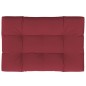 vidaXL Cojín para muebles de palets tela rojo tinto 120x80x12 cm
