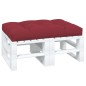 vidaXL Cojín para muebles de palets tela rojo tinto 120x80x12 cm
