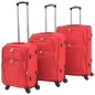 vidaXL Juego de 3 maletas blandas rojas vidaXL Juego de 3 maletas blandas rojas
