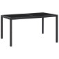vidaXL Juego de comedor de jardín 7 piezas ratán sintético negro 