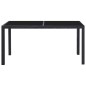 vidaXL Juego de comedor de jardín 7 piezas ratán sintético negro 