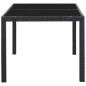 vidaXL Juego de comedor de jardín 7 piezas ratán sintético negro 