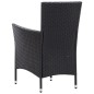 vidaXL Juego de comedor de jardín 7 piezas ratán sintético negro 