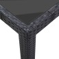 vidaXL Juego de comedor de jardín 7 piezas ratán sintético negro 