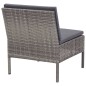vidaXL Set de sofás de jardín con cojines 5 pzas ratán sintético gris vidaXL Set de sofás de jardín con cojines 5 pzas ratán sintético gris