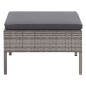 vidaXL Set de sofás de jardín con cojines 5 pzas ratán sintético gris vidaXL Set de sofás de jardín con cojines 5 pzas ratán sintético gris