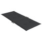 vidaXL Cojín silla de jardín respaldo alto 4 uds tela negro 120x50x3cm vidaXL Cojín silla de jardín respaldo alto 4 uds tela negro 120x50x3cm
