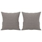 vidaXL Sofá de 2 plazas con cojines tela gris taupe 140 cm