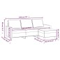 vidaXL Sofá de 3 plazas con taburete de terciopelo gris claro 180 cm vidaXL Sofá de 3 plazas con taburete de terciopelo gris claro 180 cm