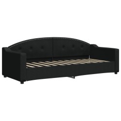 vidaXL Sofá cama tela negro 80x200 cm