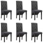 vidaXL Sillas de comedor 6 unidades de tela gris oscuro vidaXL Sillas de comedor 6 unidades de tela gris oscuro