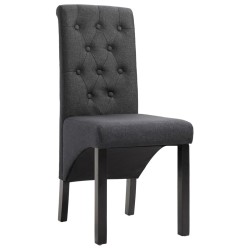 vidaXL Sillas de comedor 6 unidades de tela gris oscuro