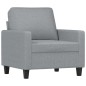 vidaXL Sillón con taburete tela gris claro 60 cm vidaXL Sillón con taburete tela gris claro 60 cm