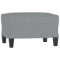vidaXL Sillón con taburete tela gris claro 60 cm vidaXL Sillón con taburete tela gris claro 60 cm