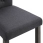 vidaXL Sillas de comedor 6 unidades de tela gris oscuro vidaXL Sillas de comedor 6 unidades de tela gris oscuro