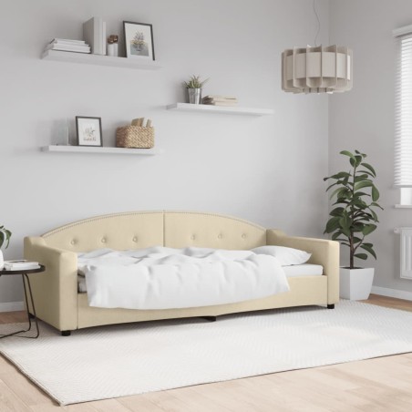 vidaXL Sofá cama tela color crema 80x200 cm