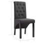vidaXL Sillas de comedor 6 unidades de tela gris oscuro vidaXL Sillas de comedor 6 unidades de tela gris oscuro