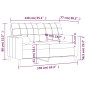 vidaXL Sofá de 2 plazas con cojines tela gris oscuro 140 cm vidaXL Sofá de 2 plazas con cojines tela gris oscuro 140 cm