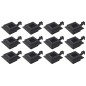 vidaXL Lámparas solares cuadradas de exterior negras 12 uds LED 12 cm vidaXL Lámparas solares cuadradas de exterior negras 12 uds LED 12 cm