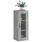 vidaXL Armario de pared gris hormigón 34,5x34x90 cm vidaXL Armario de pared gris hormigón 34,5x34x90 cm