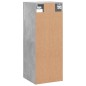 vidaXL Armario de pared gris hormigón 34,5x34x90 cm vidaXL Armario de pared gris hormigón 34,5x34x90 cm