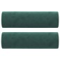 vidaXL Sofá de 3 plazas con cojines terciopelo verde oscuro 180 cm vidaXL Sofá de 3 plazas con cojines terciopelo verde oscuro 180 cm