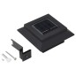 vidaXL Lámparas solares cuadradas de exterior negras 12 uds LED 12 cm vidaXL Lámparas solares cuadradas de exterior negras 12 uds LED 12 cm