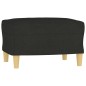 vidaXL Sillón con taburete tela negro 60 cm vidaXL Sillón con taburete tela negro 60 cm
