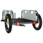 vidaXL Remolque para bicicletas hierro y tela Oxford gris vidaXL Remolque para bicicletas hierro y tela Oxford gris