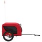 vidaXL Remolque de bicicleta mascotas hierro tela Oxford rojo negro vidaXL Remolque de bicicleta mascotas hierro tela Oxford rojo negro