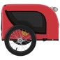 vidaXL Remolque de bicicleta mascotas hierro tela Oxford rojo negro vidaXL Remolque de bicicleta mascotas hierro tela Oxford rojo negro