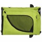 vidaXL Remolque de bicicleta mascotas hierro tela Oxford verde negro