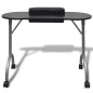 vidaXL Mesa de manicura plegable con ruedas negra vidaXL Mesa de manicura plegable con ruedas negra